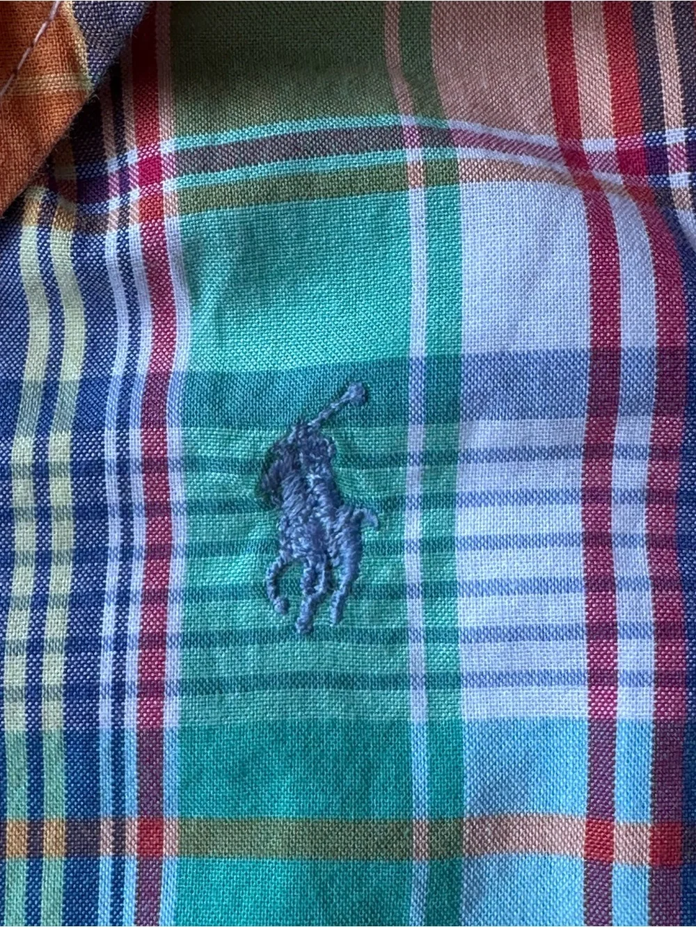 Ralph Lauren Plaid Cotton Button Down Shortall size 6 Months
